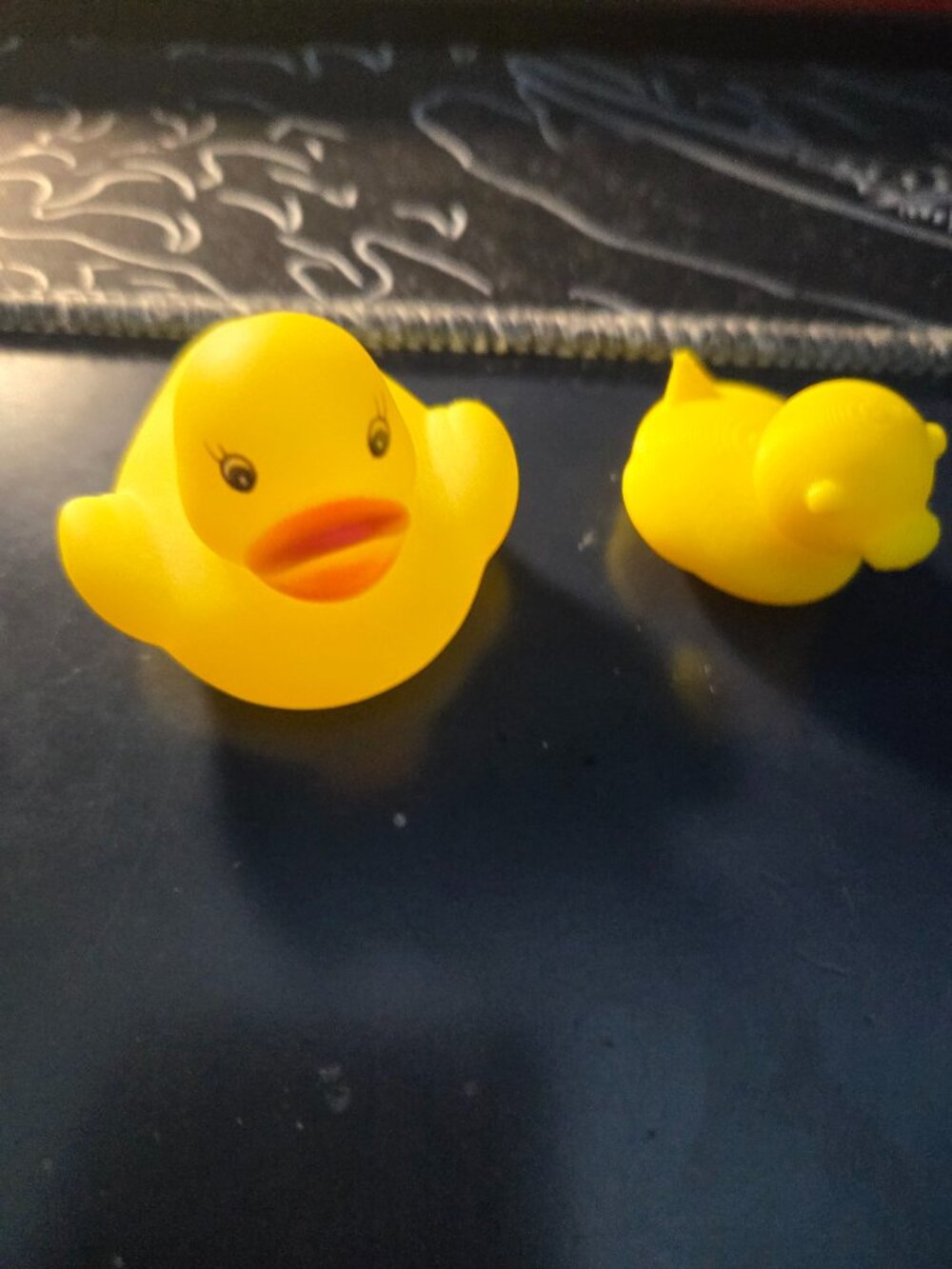 Rubber and 3d printed ducks